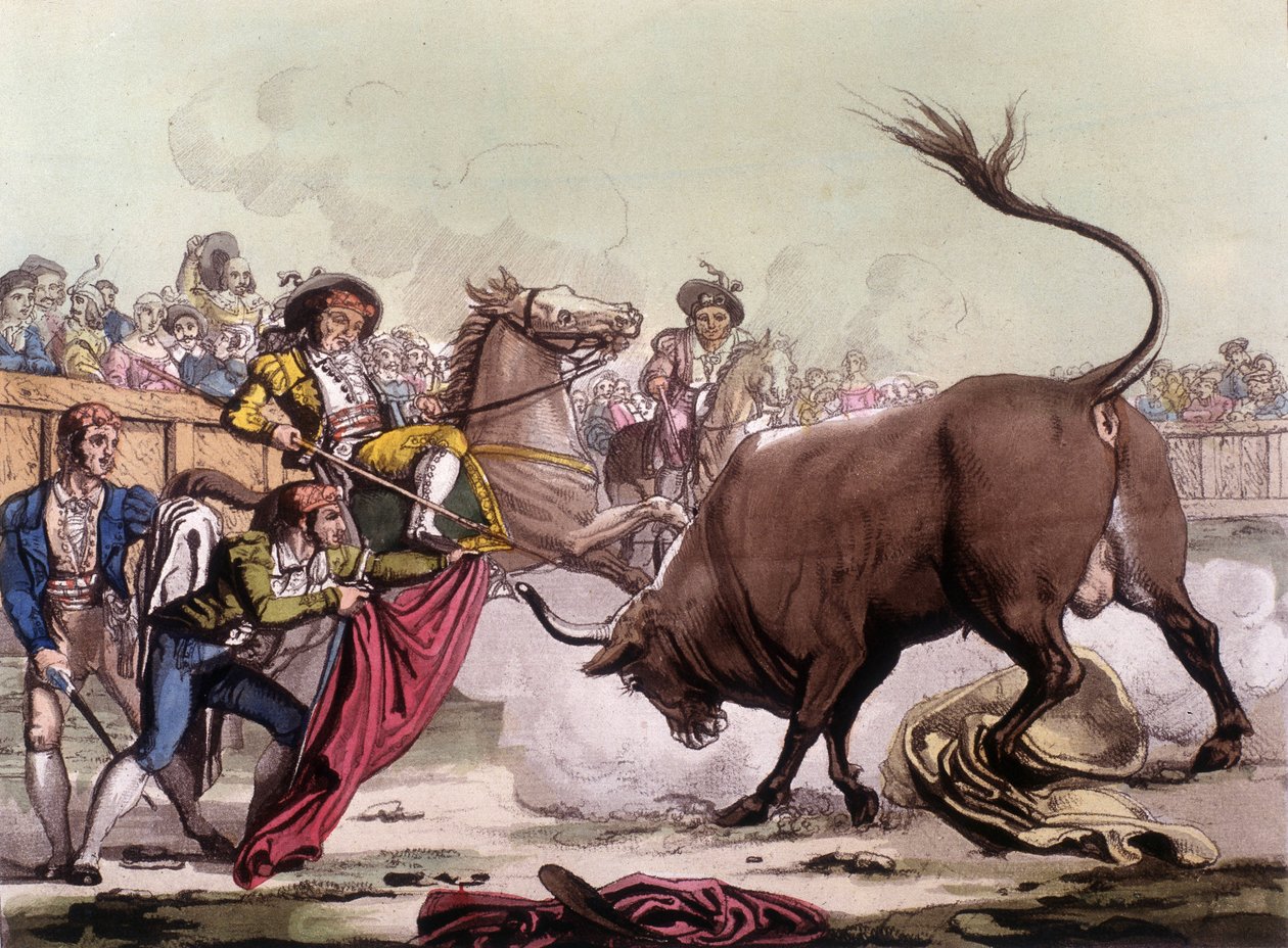 Scena walki byków w Hiszpanii, ok. 1820 r. autorstwa Unknown artist