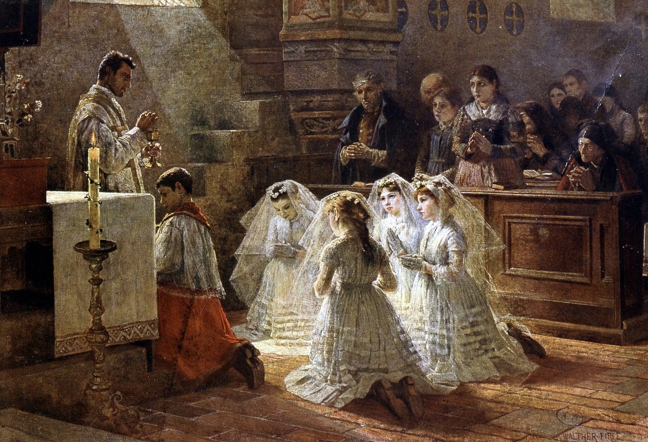 Scena komunii w XIX wieku autorstwa Unknown artist