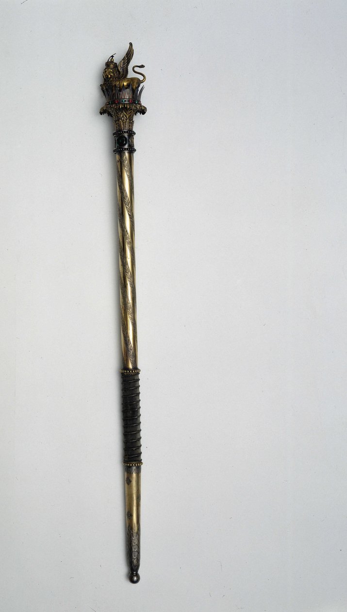 Berło Napoleona Bonaparte (1769 - 1821). Muzeum Risorgimento. Mediolan autorstwa Unknown artist