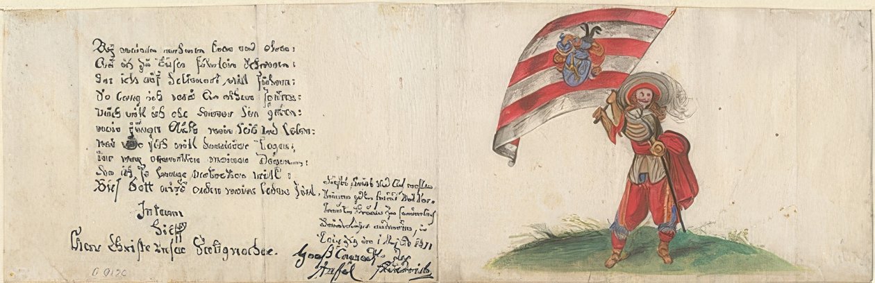 Szwajcarski chorąży. 1630 autorstwa Unknown