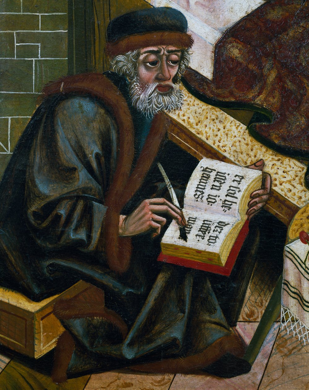 Pisarz, sztuka francusko-reńska, detal autorstwa Unknown artist