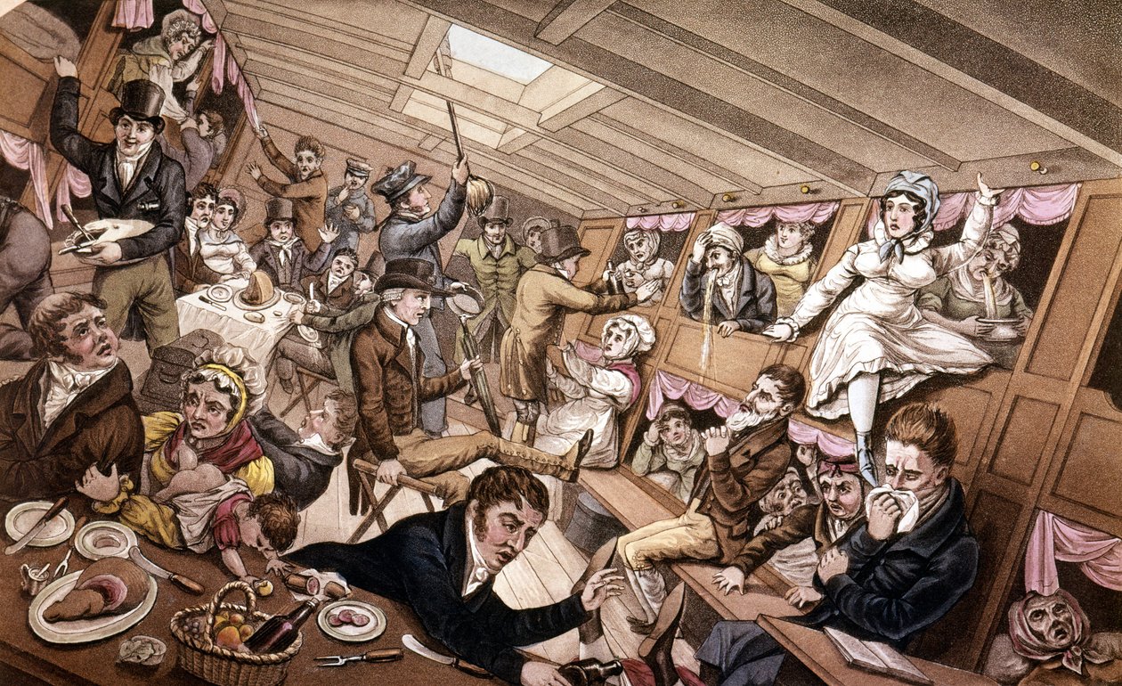 Choroba morska. Ilustracja z początku XIX wieku. autorstwa Unknown artist