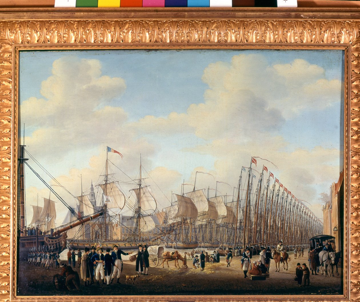 Tajna flota od Napoleona I do Flushing (port holenderski) do próby inwazji na Anglię. sd. Początek XIX wieku. Amsterdam, Muzeum Morskie autorstwa Unknown artist