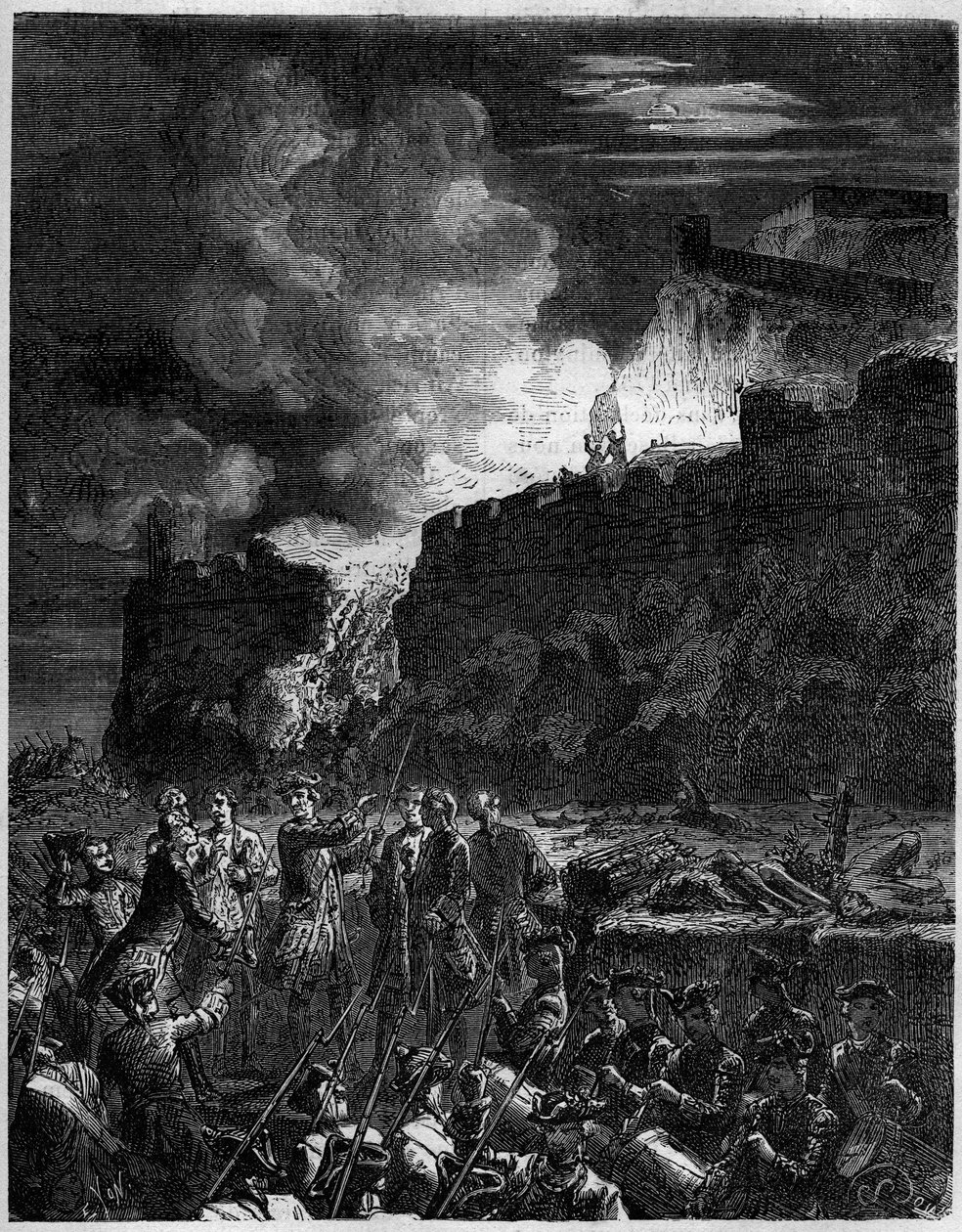 Wojna siedmioletnia – atak i zdobycie Port Mahon na Minorce, 29 czerwca autorstwa Unknown artist