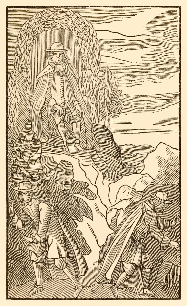 Czy ci, którzy się mylą, rozpoczną, a słusznie się skończą? z książki Johna Bunyana (1628-1688) The Pilgrims Progress From This World, To That What Is To Come (1628-1688) Christian wspina się na wzgórze trudności, znając właściwe miejsce autorstwa Unknown