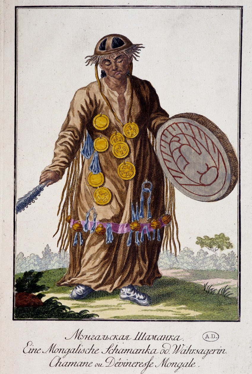 Szamanka lub mongolska Devineresse - Grawerowanie autorstwa Unknown artist