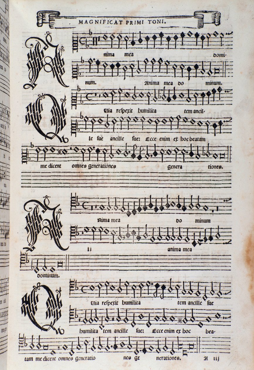 Strona nutowa Magnificat autorstwa Giovanniego Animuccia autorstwa Unknown artist