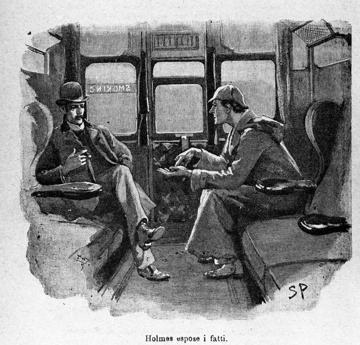 Sherlock Holmes wyjaśnia fakty. autorstwa Unknown artist
