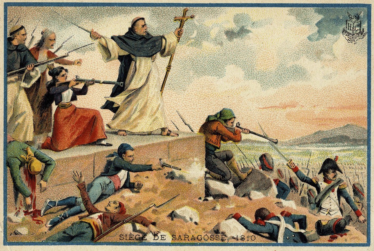 Oblężenie i zdobycie Saragossy (Saragossa) w 1809 r. autorstwa Unknown artist