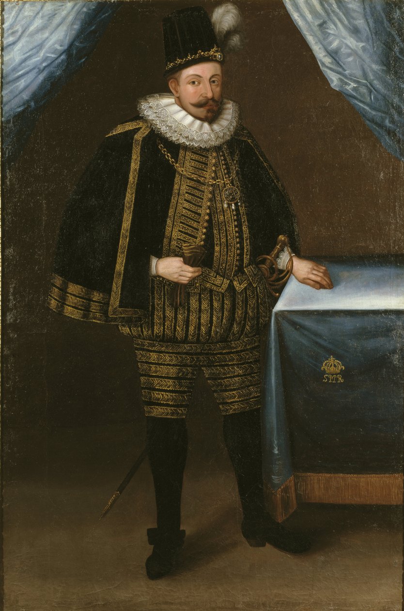 Zygmunt III Waza Król Polski - Portret Zygmunta III Wazy Król Polski (1566-1632), Anonim olej na płótnie autorstwa Unknown artist
