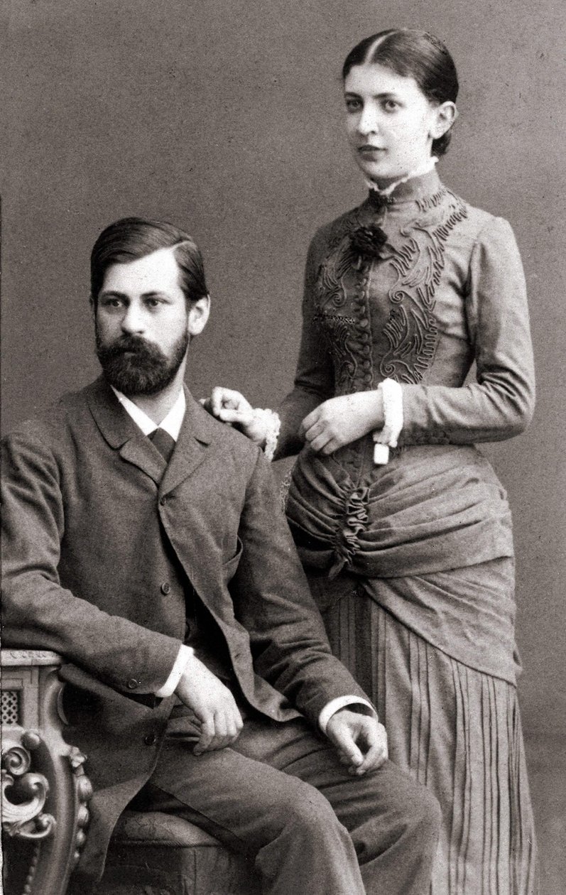Zygmunt Freud i jego żona Bernays Martha w czerwcu 1885 r. autorstwa Unknown artist