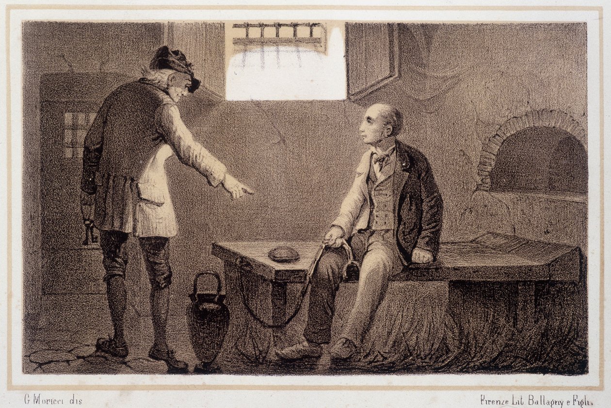 Silvio Pellico (1789 - 1854) przeniesiony do twierdzy Spielberg (Spilberk) - w „”Storia d