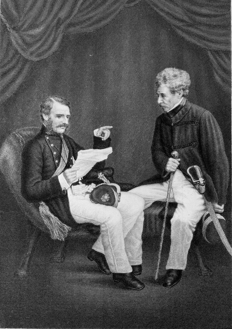 Sir Colin Campbell i generał dywizji Mansfield autorstwa Unknown artist