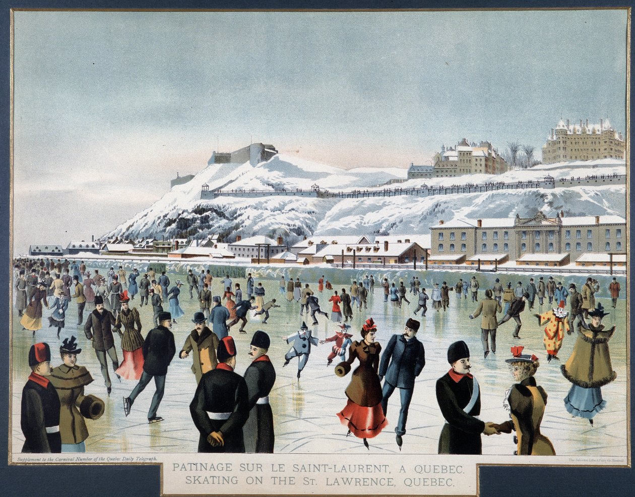 Łyżwiarstwo na Saint Laurent, Quebec, b.d. autorstwa Unknown artist