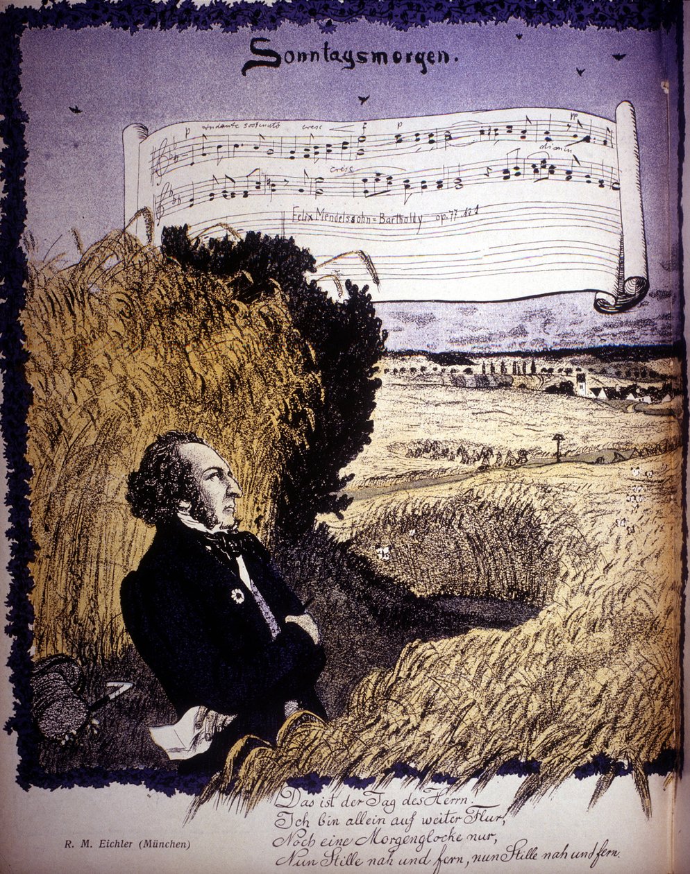 Niedzielny poranek, -w op. 77 n¡1, nuty Félixa mendelssohna - Bartholdy