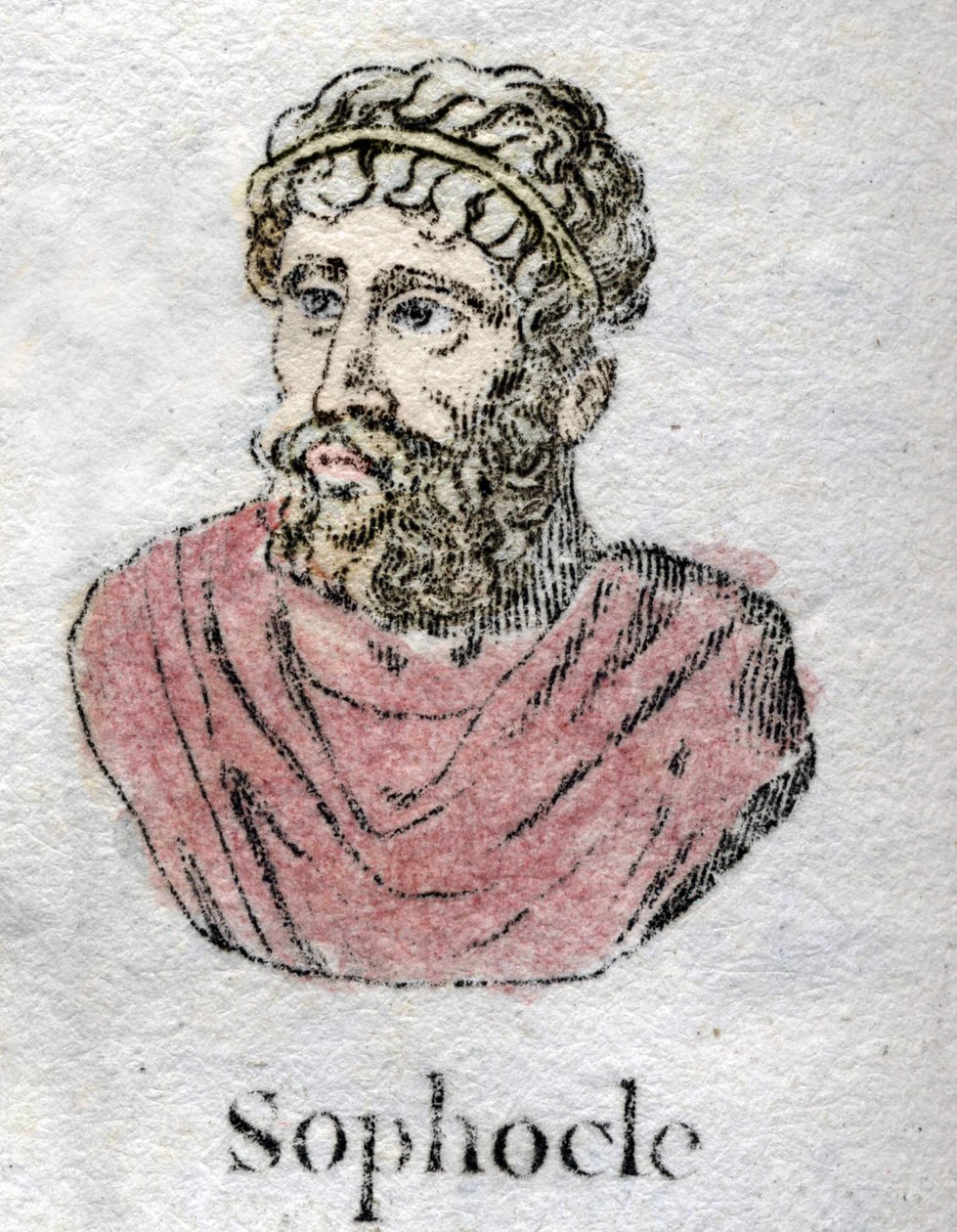 Sofokles (ok. 496-406 pne), grecki poeta tragiczny. autorstwa Unknown artist