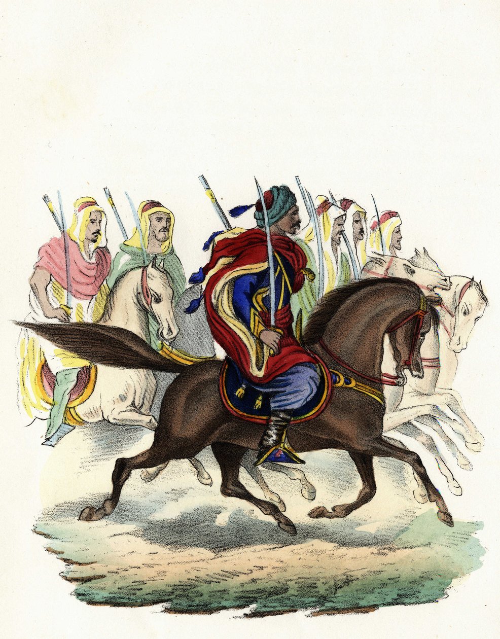 Spahis, autochtoniczny korpus kawalerii francuskiej armii Afryki, złożony głównie z jeźdźców arabskich, sformowany dla prowincji Algier w 1834, Bone w 1835 i Oran w 1836. W „”Storia d