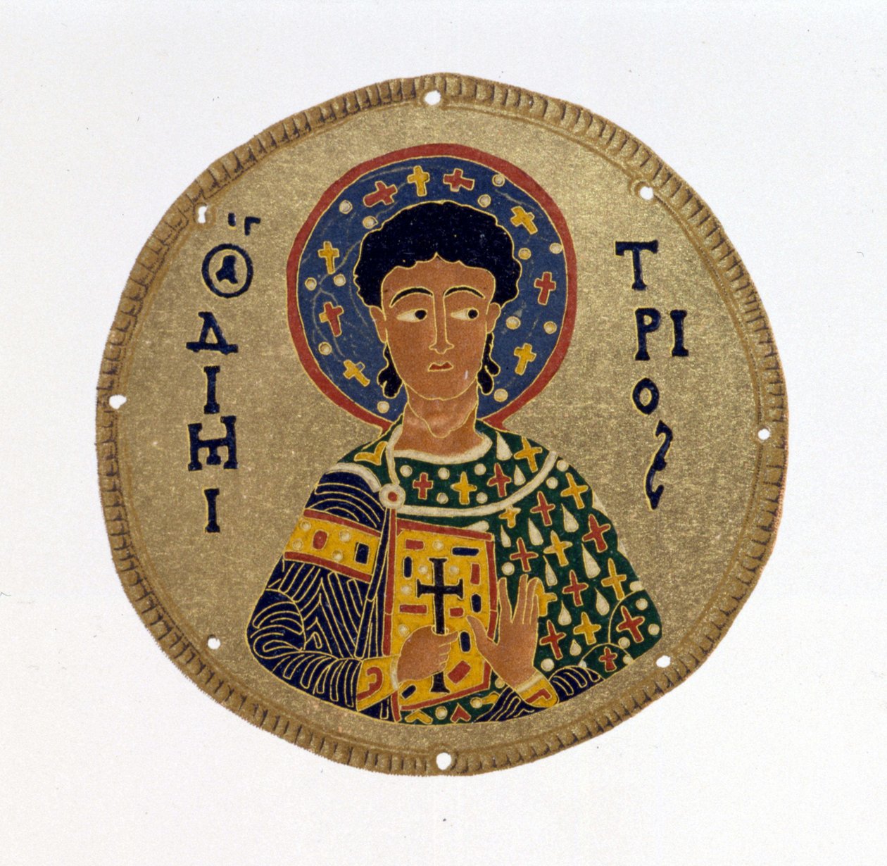 Św. Demetriusz - w „Historii i zabytkach bizantyjskich emalii” N. Kondakowa. Chromolitografia 1892. autorstwa Unknown artist