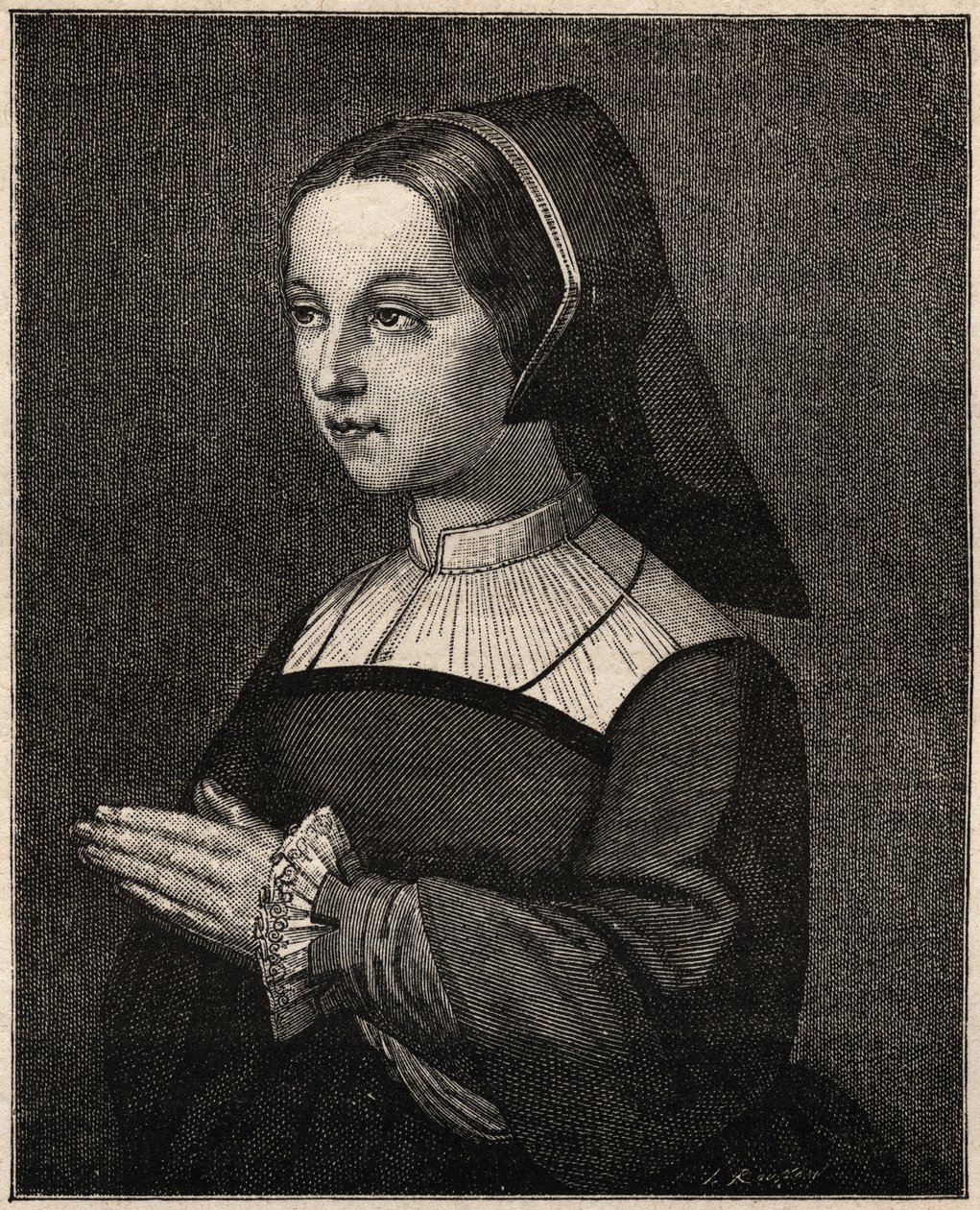 Św. Jane Frances de Chantal - Portret św. Jeanne-Francoise (Jeanne Francoise Fremyot, baronowa Rabutin de Chantal) autorstwa Chantal Założycielka Nawiedzenia (1572-1641) (Portret św. Jane Frances de Chantal (Jeanne-Francoise Fremyot, baronowa VS autorstwa Unknown artist