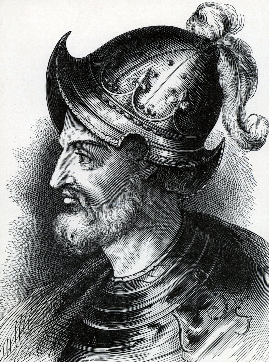 Stefan z Blois (Stephen of England, ok. 1097-1154), ok. 1900 r. (ryc.) autorstwa Unknown artist