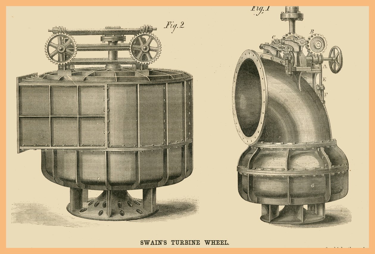 Koło turbinowe Swains autorstwa Unknown Artist