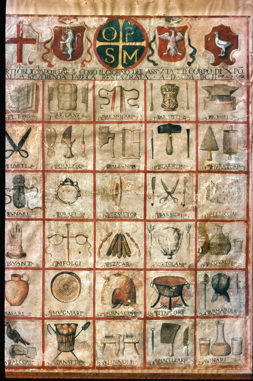 Symbole sztuki w mieście. Tabela korporacji autorstwa Unknown artist