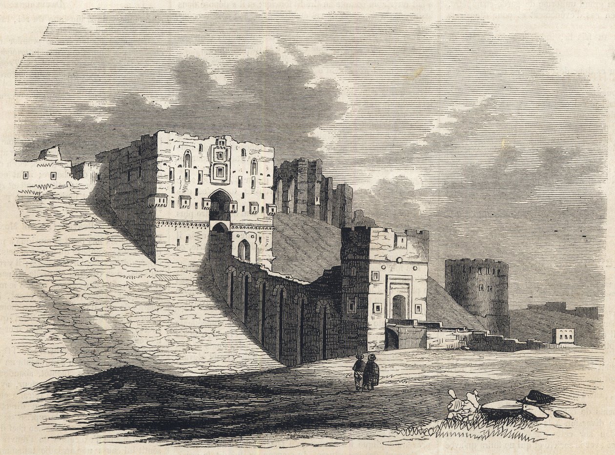 Syria: miasto Aleppo w XIX wieku - Cytadela - Aleppo w Syrii - 1864 autorstwa Unknown artist