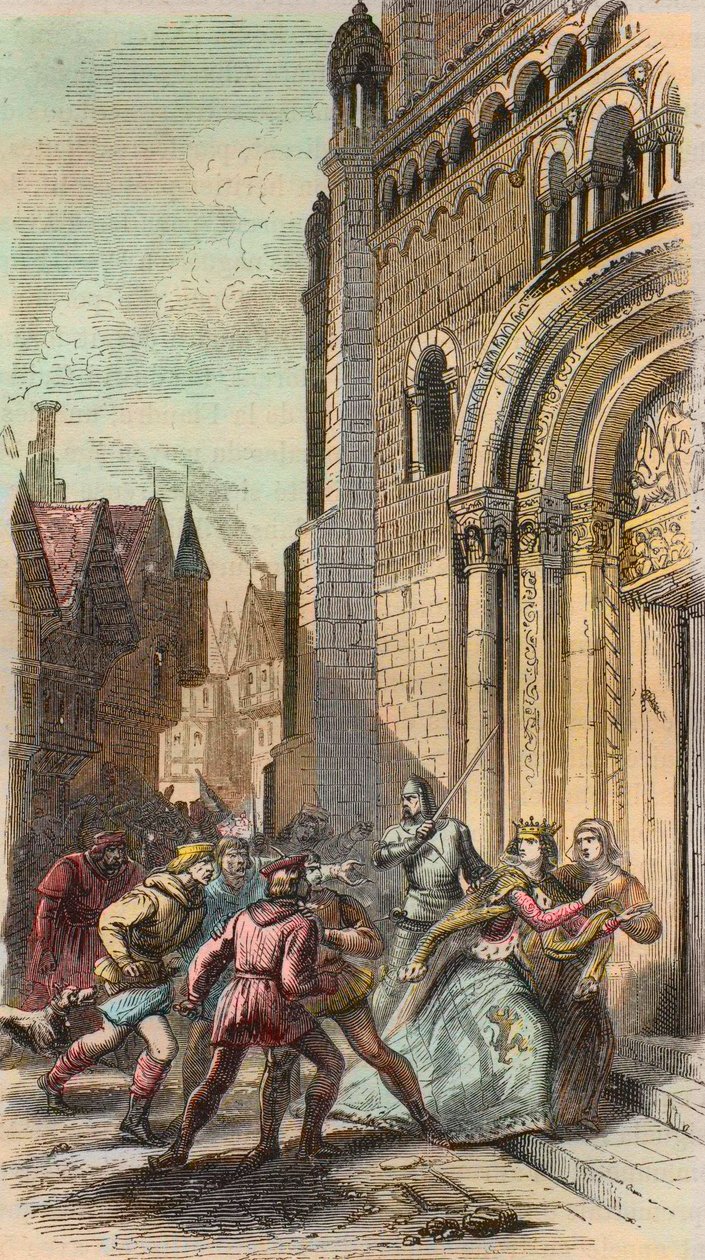 BUNT NAMUROIS w 1256. (Namur lub Nameur). Rycina z 1868 r. w „Histoire de Belgique od czasów pierwotnych do końca panowania Leopolda I” autorstwa Theodore