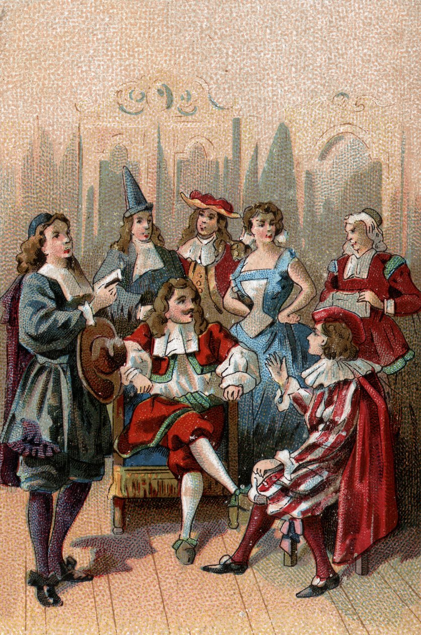 TEATR W WIEKACH: Jean Baptiste Poquelin, dit Moliere (1622-1673) i jego trupa. autorstwa Unknown Artist