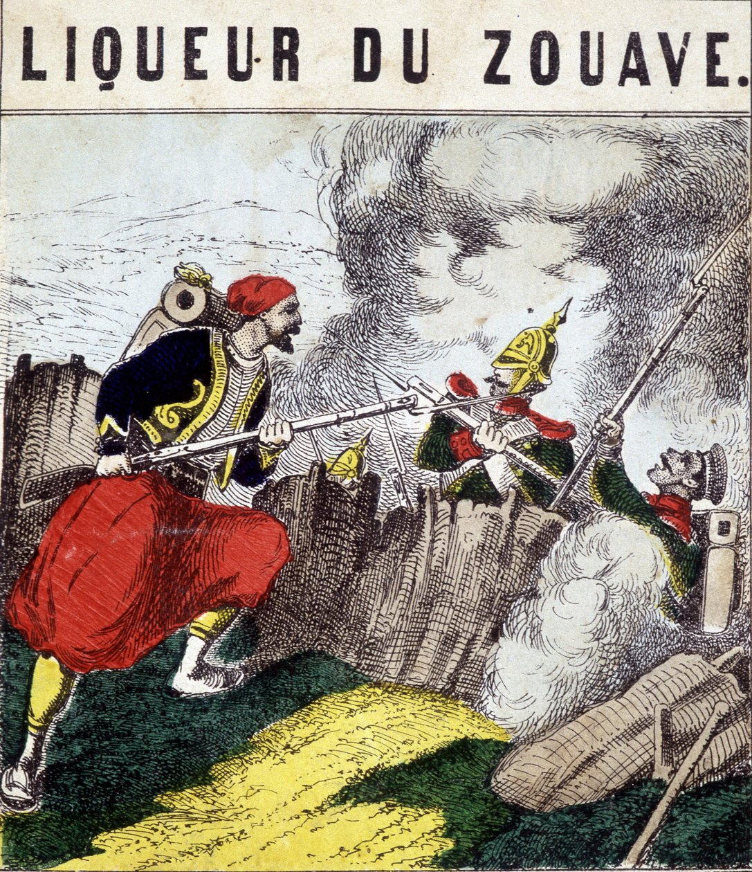 Tag „”Likier Zouave””: Zouave walczący z wrogami. b.d. 19 wiek autorstwa Unknown artist