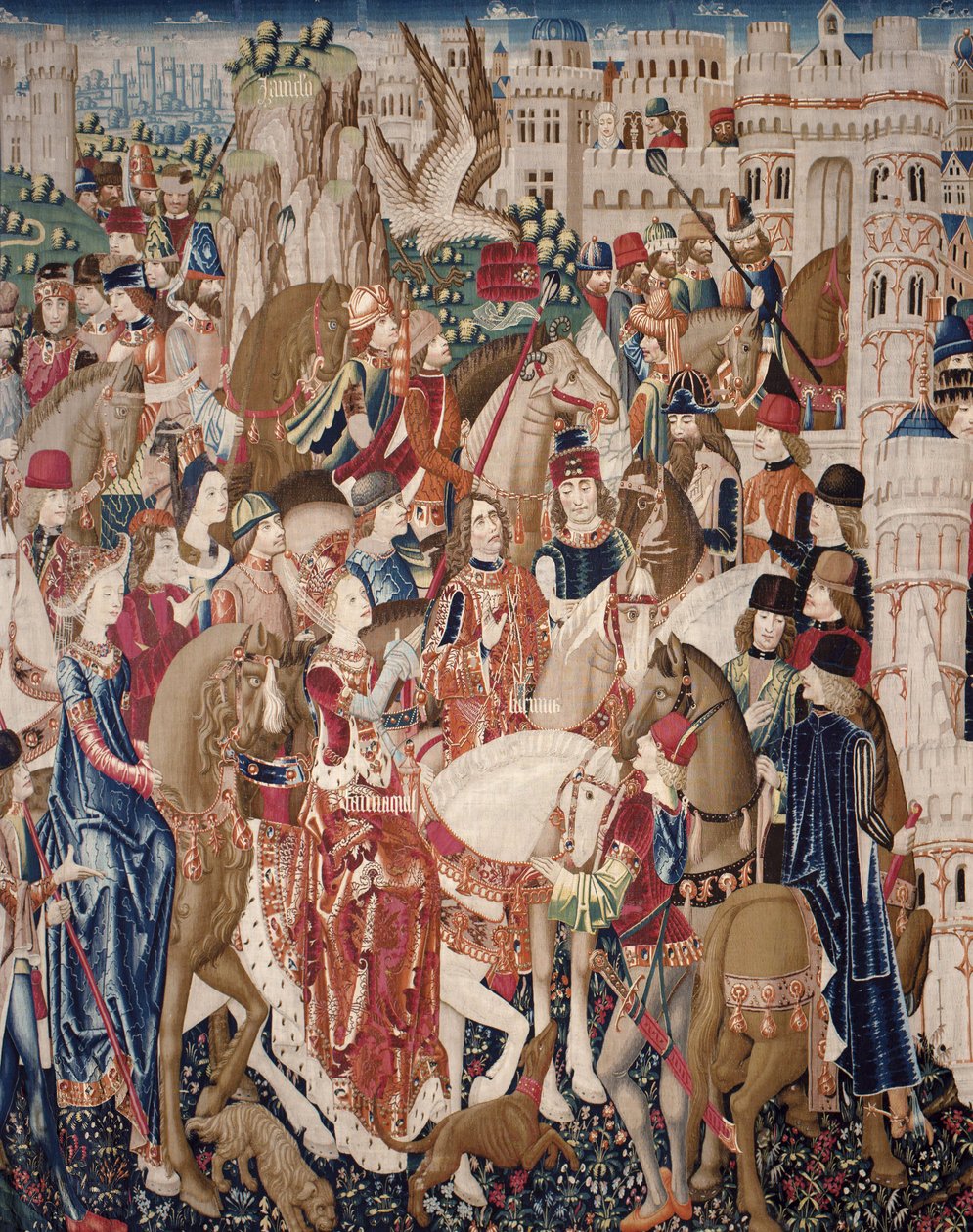 Gobelin przedstawiający Tarquiniusa Priscusa. ok. 1475 (gobelin) autorstwa Unknown artist
