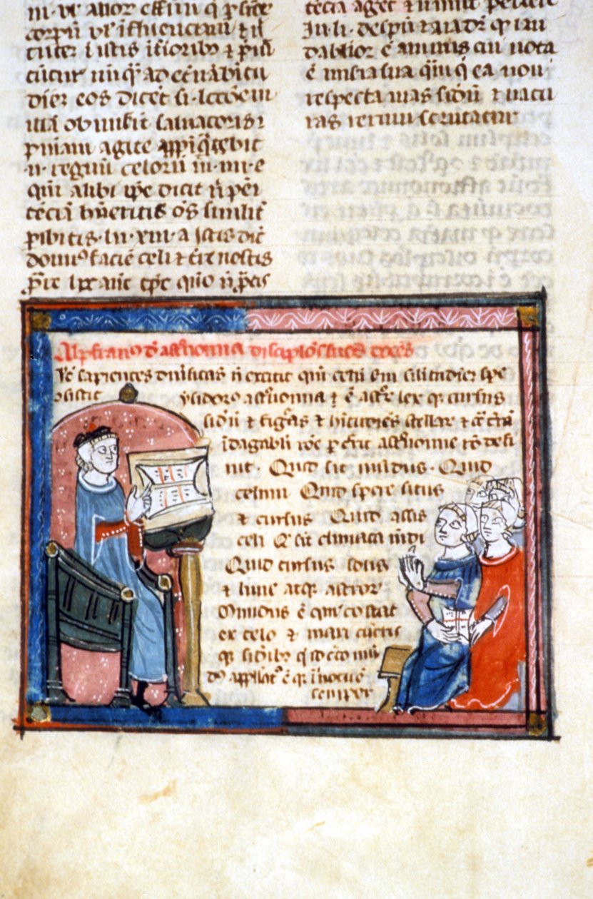 Nauczyciel astronoma - Iluminacja średniowiecza (ref. 418 autorstwa Unknown artist