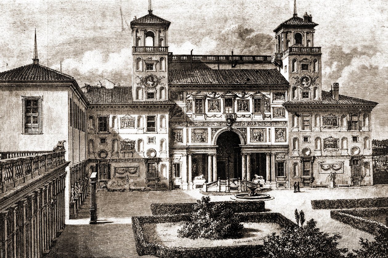 Taras i Fasada Willi Medicis. Podróż Francisa Weya 1864-1869 w Tour du monde 1870 I semestr. autorstwa Unknown artist