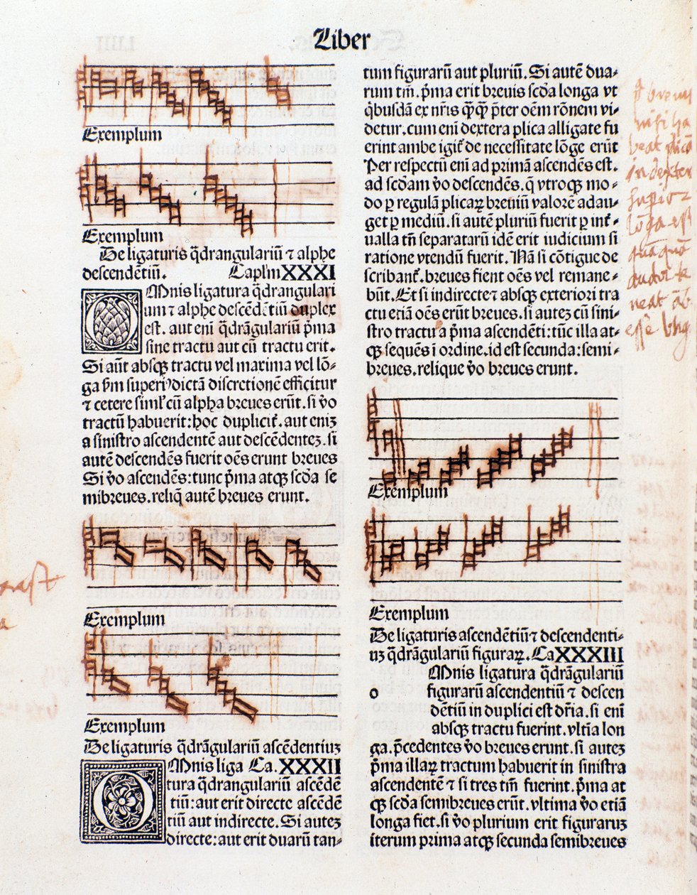 Strona tekstowa i adnotacje do rękopisu z The Art of Music Guillaume Despuig autorstwa Unknown artist
