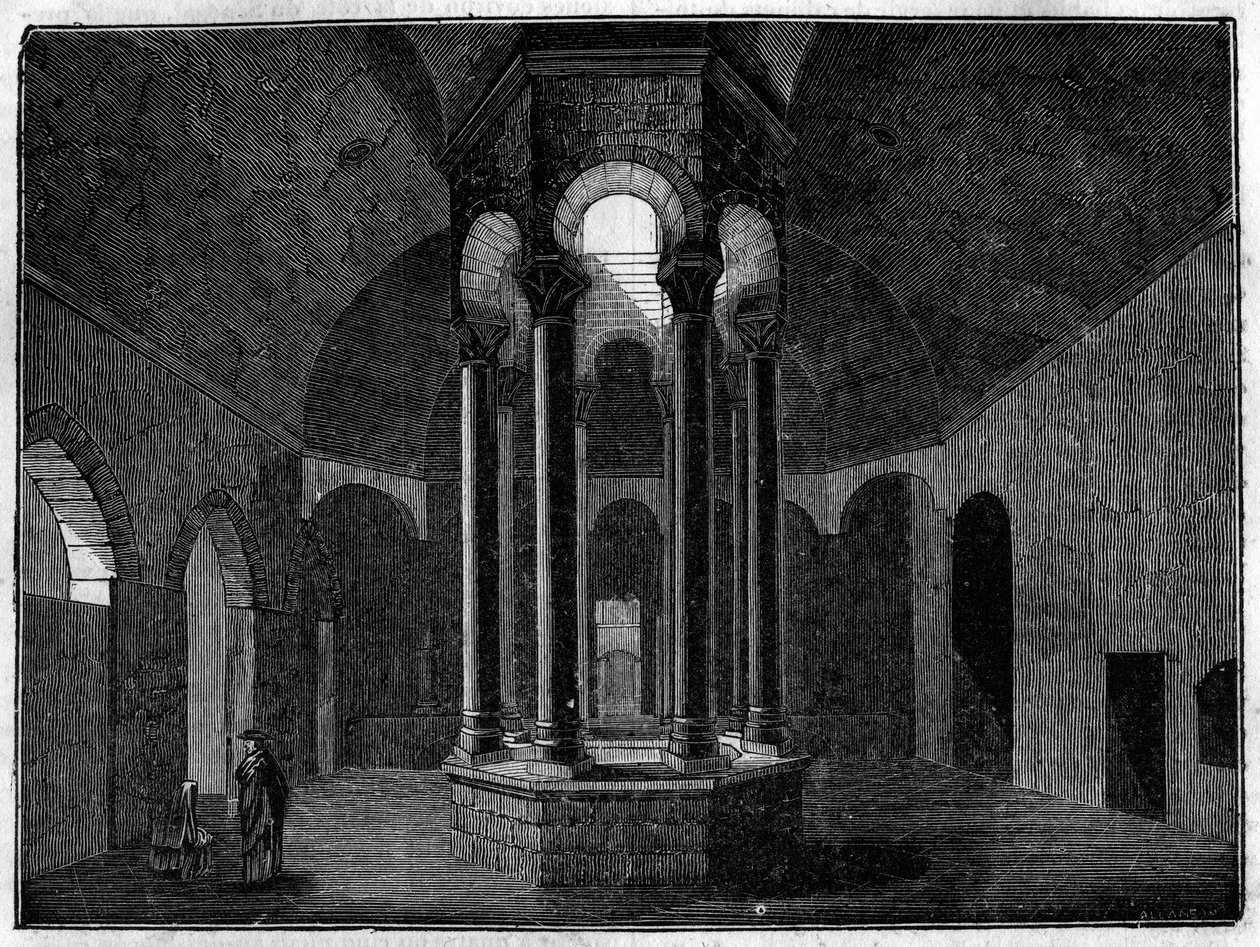 Łaźnie Arabskie w Gironie (Girona) w Hiszpanii. autorstwa Unknown artist