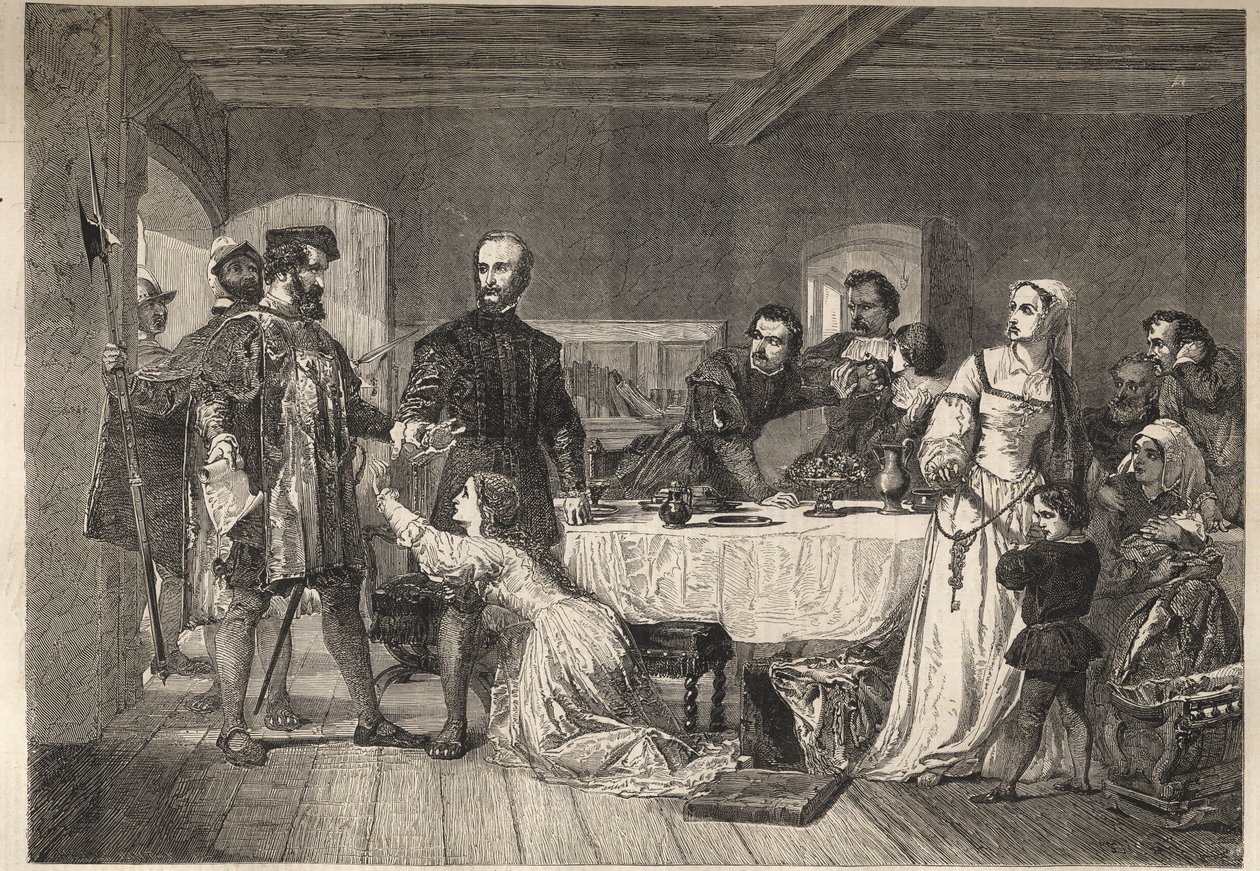 Aresztowanie Johna Browna, Lollarda Ashforda i jednego z pierwszych męczenników we wczesnej fazie panowania Henryka VII - 1517 - autorstwa Unknown artist
