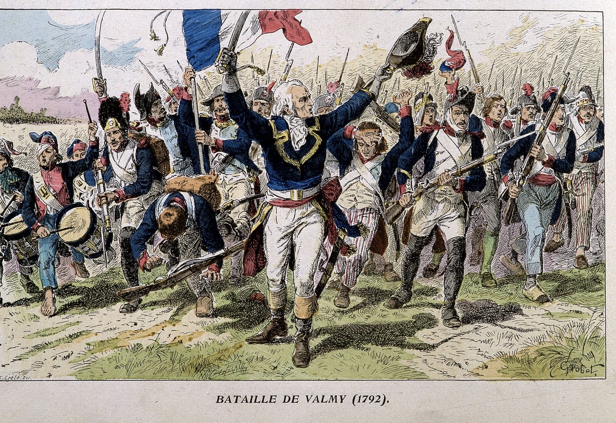 Bitwa pod Valmy (1792) - rycina, koniec XIX wieku autorstwa Unknown artist