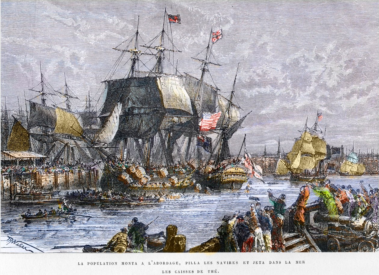 Boston Tea Party, 16 grudnia autorstwa Unknown artist