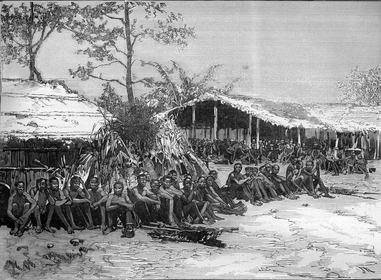 Misja Brazza w Afryce Zachodniej (Pietro Paolo Savorgnan di Brazza lub Pierre Paul Francois Camille Savorgnan de Brazza autorstwa Unknown artist