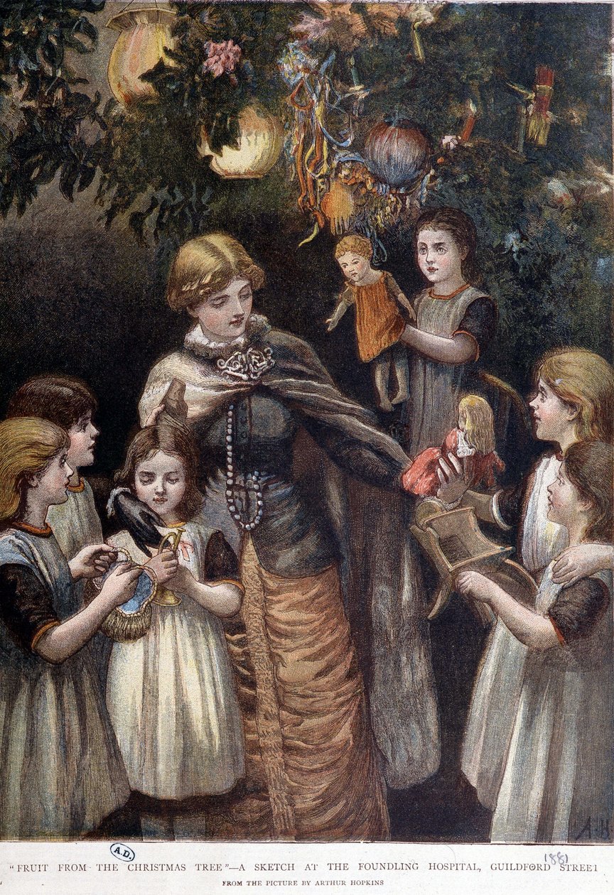 Choinka ubogich dzieci, Londyn, koniec XIX wieku autorstwa Unknown artist