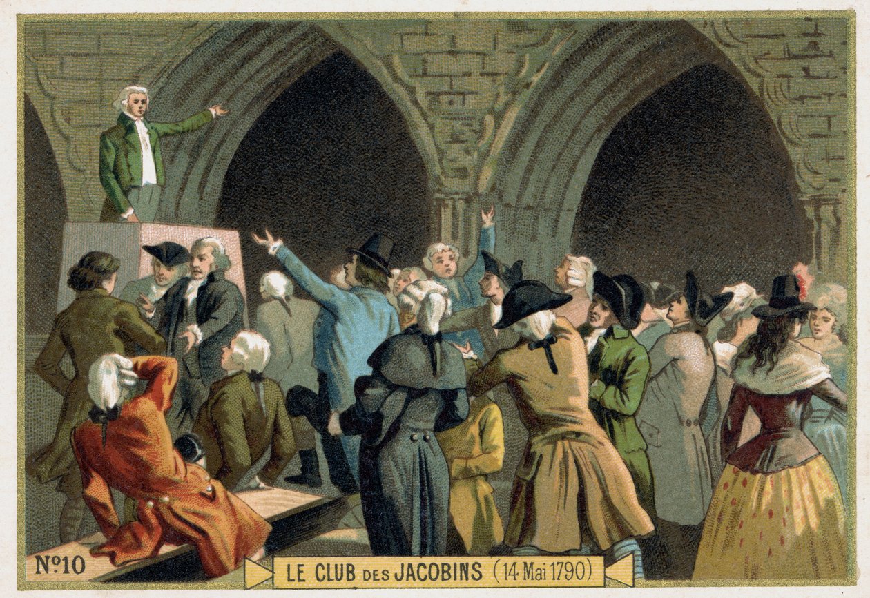 Klub Jakobinów (14.05.1790). XIX-wieczna chromolitografia. autorstwa Unknown artist