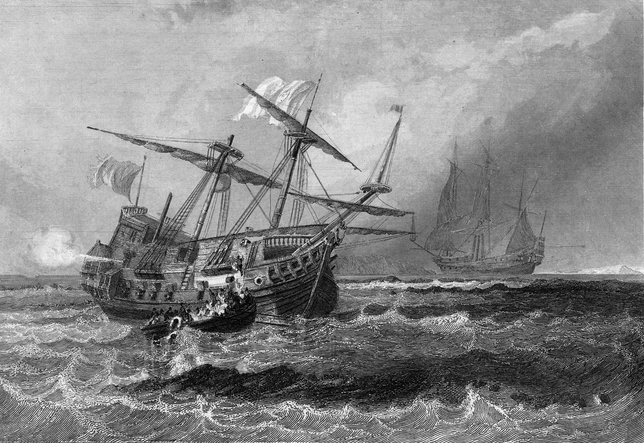 Corbin zaginął na rafie na Malediwach 1 lipca 1602. W „”Ogólnej historii marynarki wojennej”” Van Tenac autorstwa Unknown artist