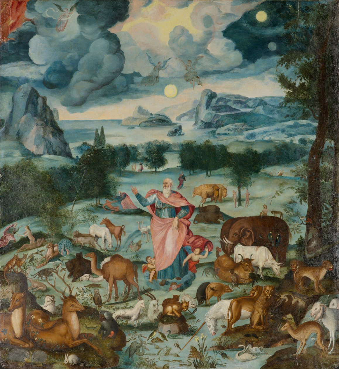 Stworzenie, ok. 1600 (olej na desce) autorstwa Unknown artist