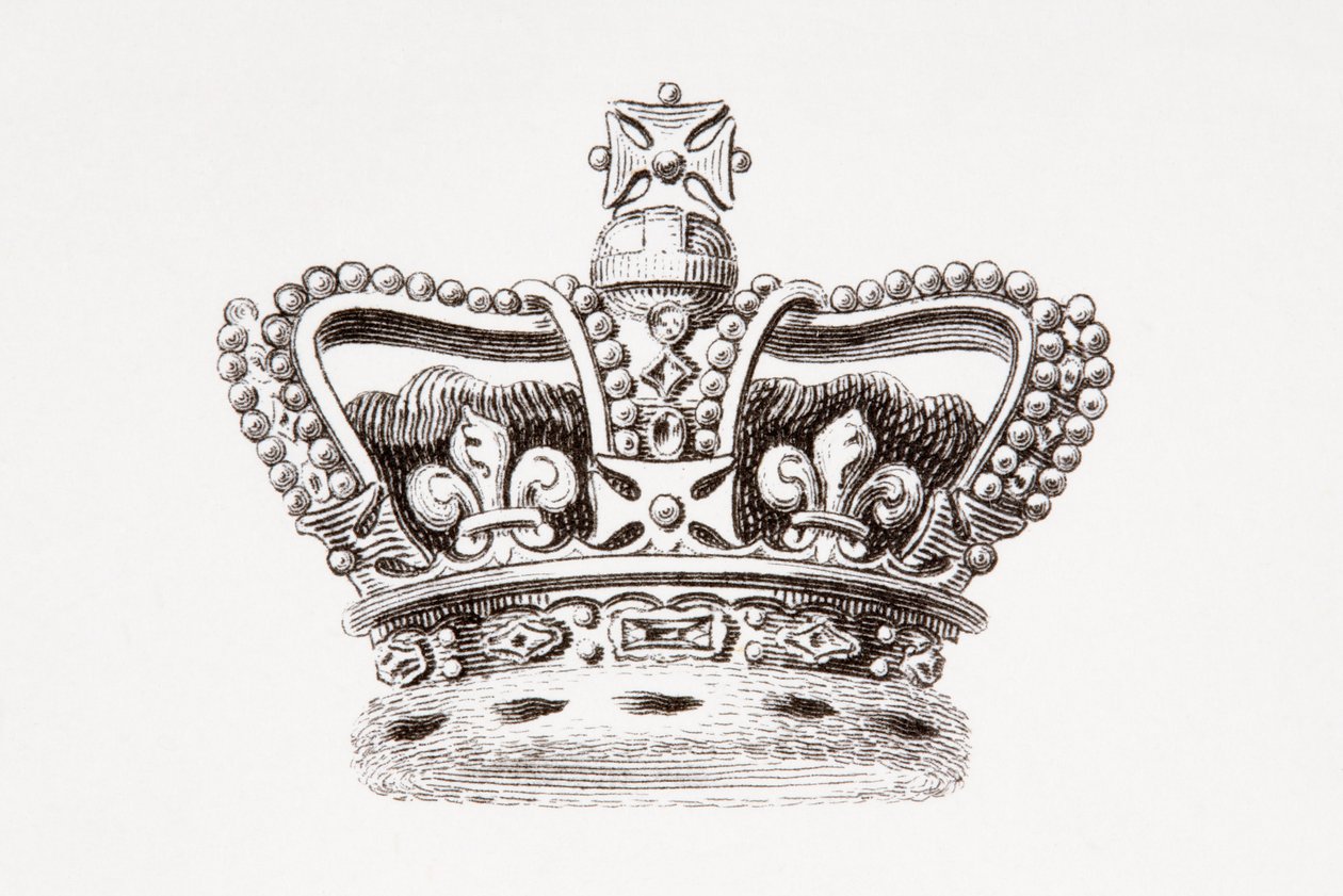 Korona Anglii, opublikowana w 1820 r. (druk) autorstwa Unknown artist