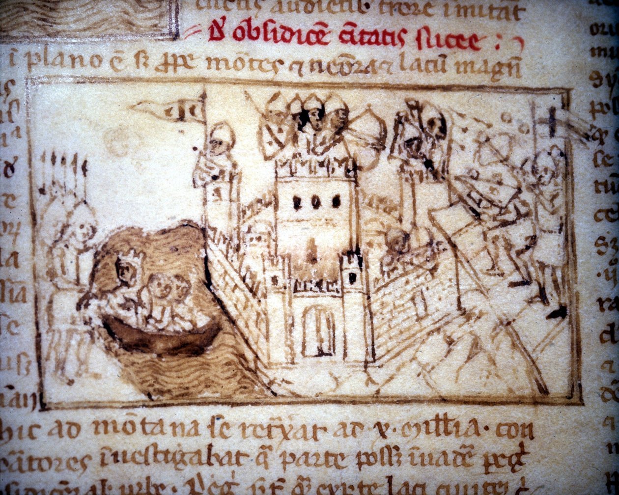 Krzyżowcy zdobywają turecką twierdzę - na "Pielgrzymce do Ziemi Świętej" autorstwa Unknown artist