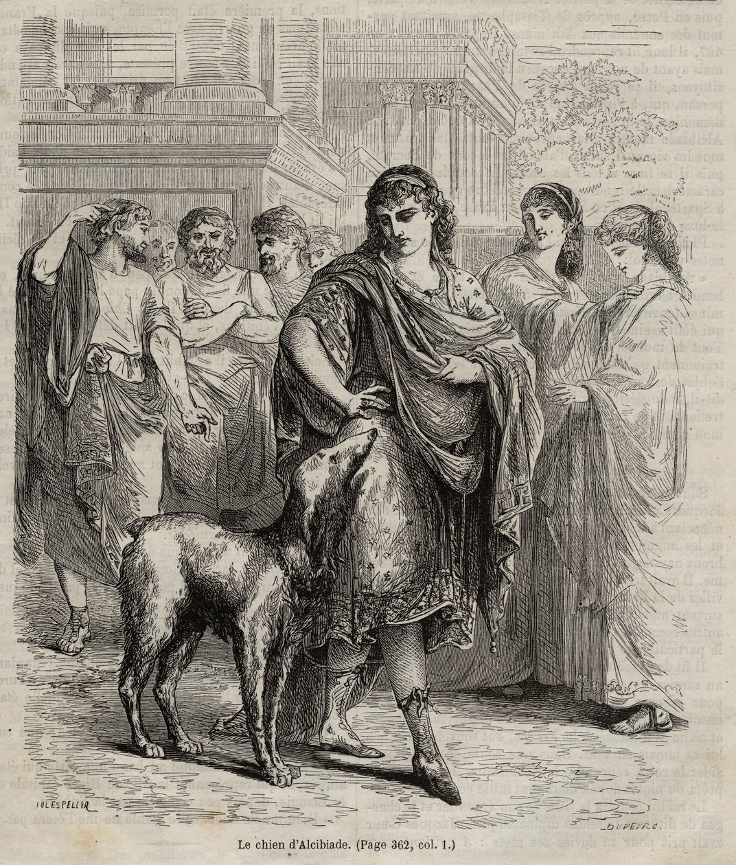 Pies Alcybiadesa - Pies męża stanu i mówcy Alcybiadesa i generała Ateńczyka, grawerowanie 450-404 pne z 1864 r. autorstwa Unknown artist