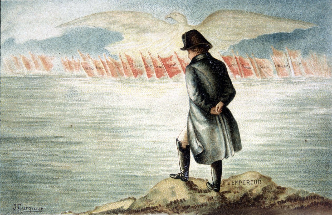Cesarz do św. Heleny. XIX-wieczna chromolitografia. autorstwa Unknown artist