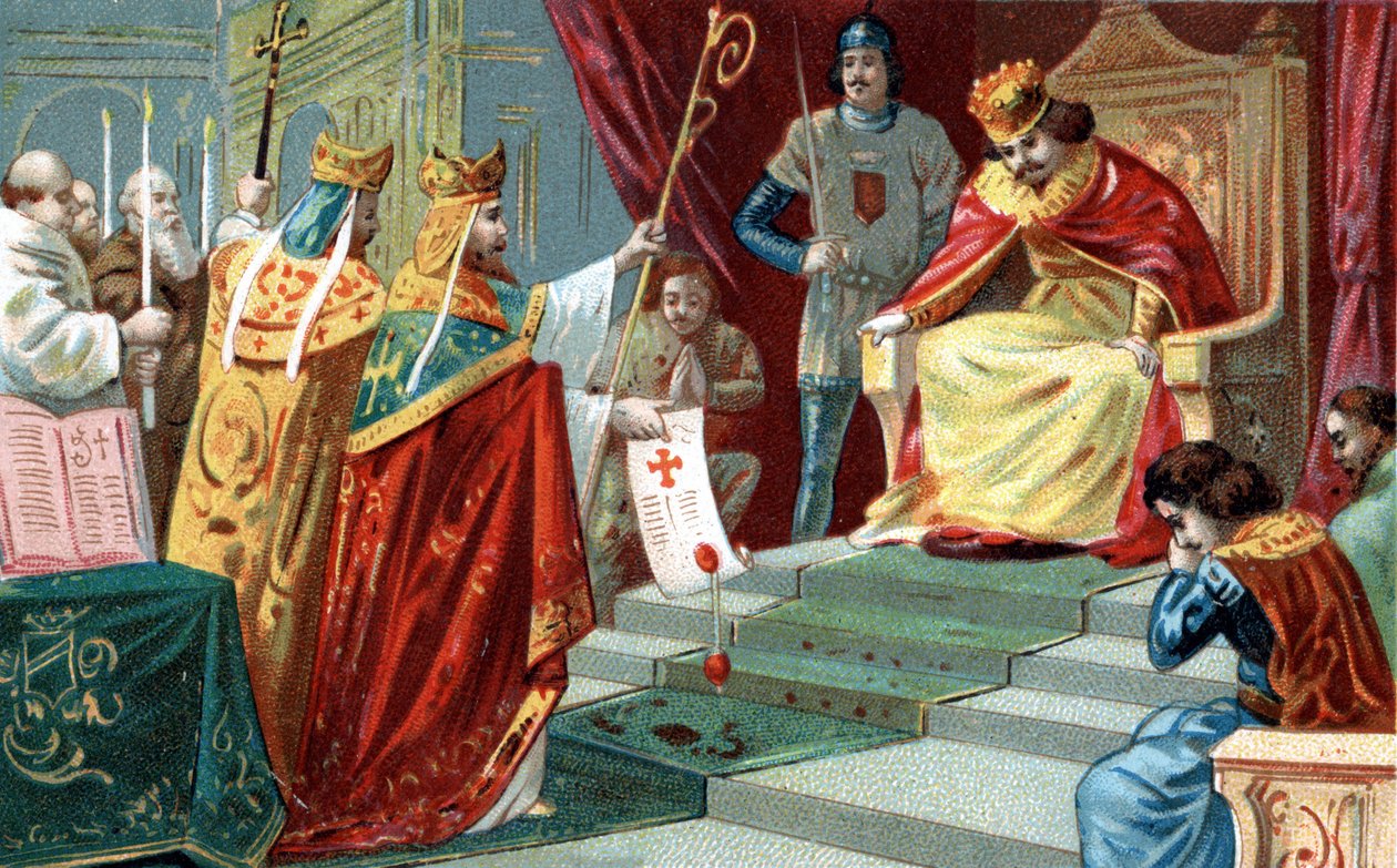 Ekskomunika króla Roberta II Pobożnego (ok. 970-1031), króla Francji, w 997 r. autorstwa Unknown artist