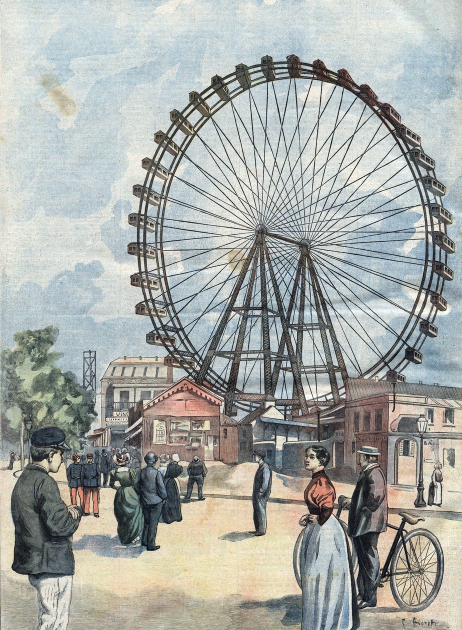 Diabelski młyn na Wystawie Powszechnej w Paryżu w 1900 roku. autorstwa Unknown Artist