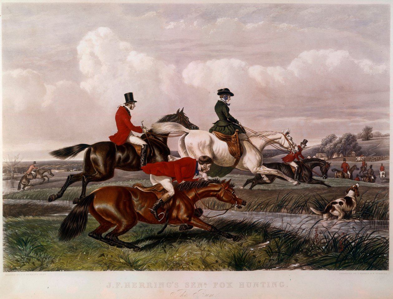 Grawerowanie polowania na lisy autorstwa Johna Fredericka Herringa (1795-1865) (ec.engl.) XIX-wieczna kolekcja prywatna autorstwa Unknown artist